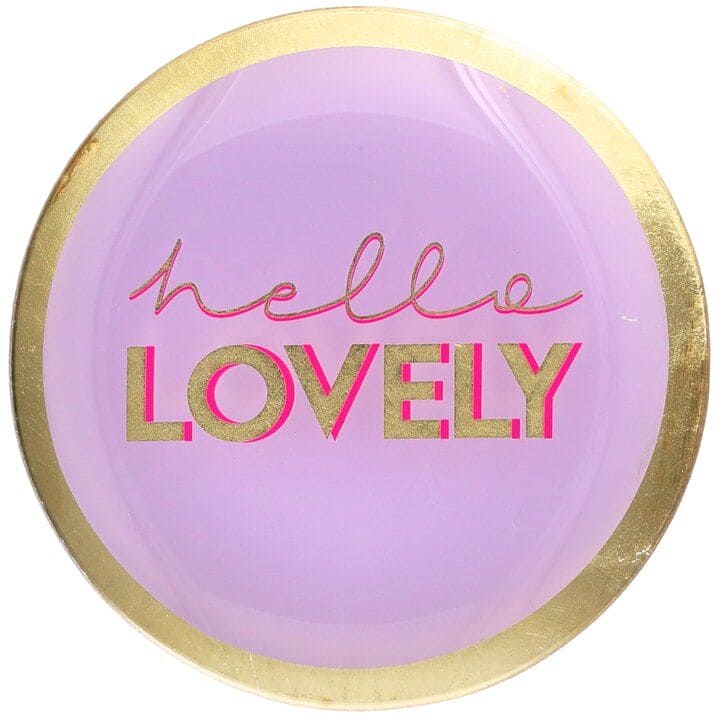 LOVE PLATES, GLASTELLER M, MOTIV: HELLO LOVELY, RUND, LILA