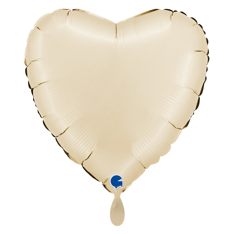 Herzballon XL Satin Cream