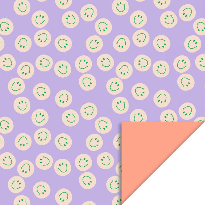 Geschenkpapier "Smile Lilac - Salmon" (70 cm x 3 m)