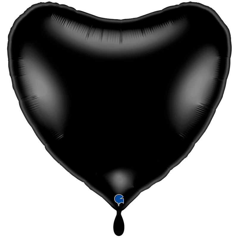 Herzballon XXL Schwarz