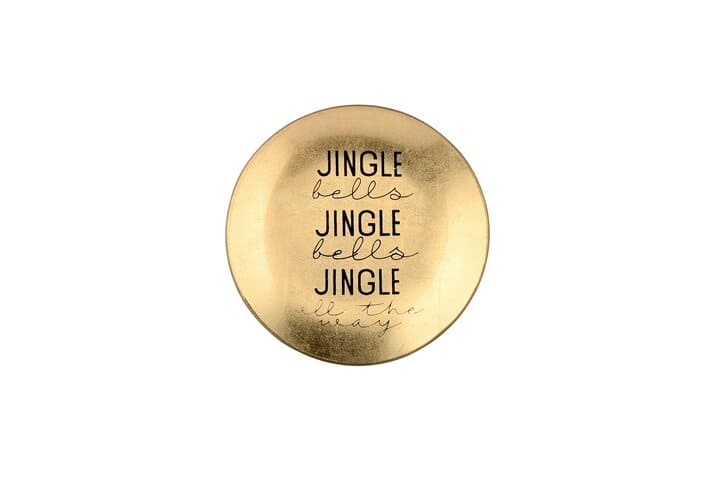 LOVE PLATES, GLASTELLER S, JINGLE BELLS, RUND, GOLD
