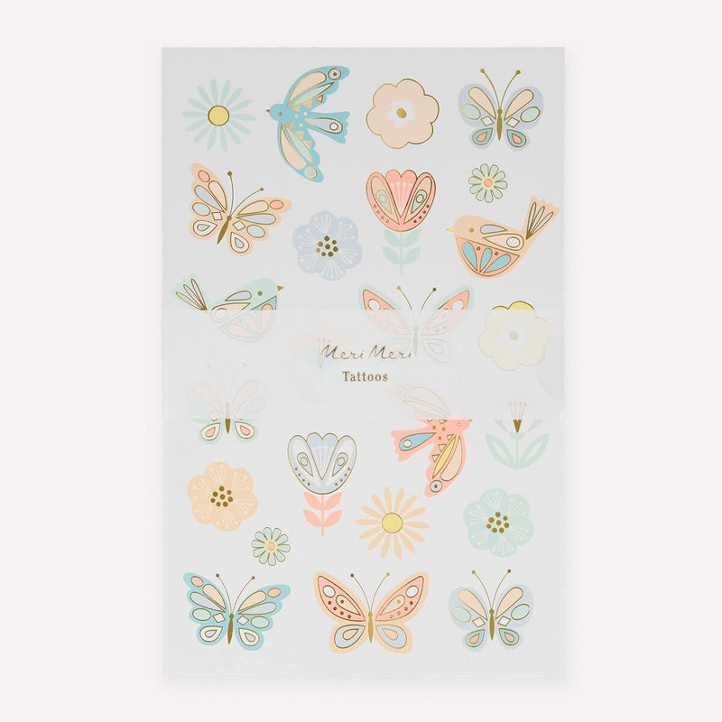 Birds & Butterflies Tattoo Sheets (x 2 sheets)