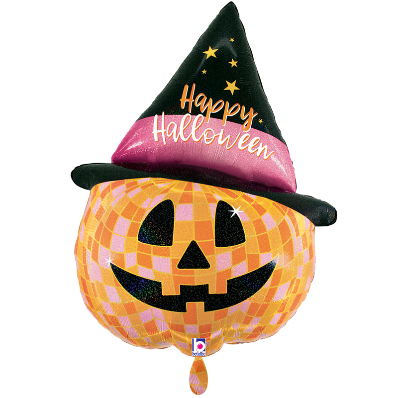 Folienballon Disco Halloween Jack O Lantern XXL