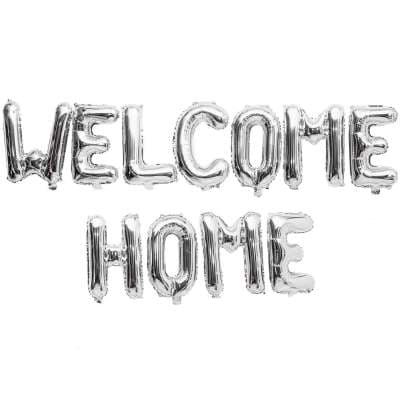YEY! Let's Party Folienballon-Set Welcome Home silber 11teilig | Boutique Ballooons