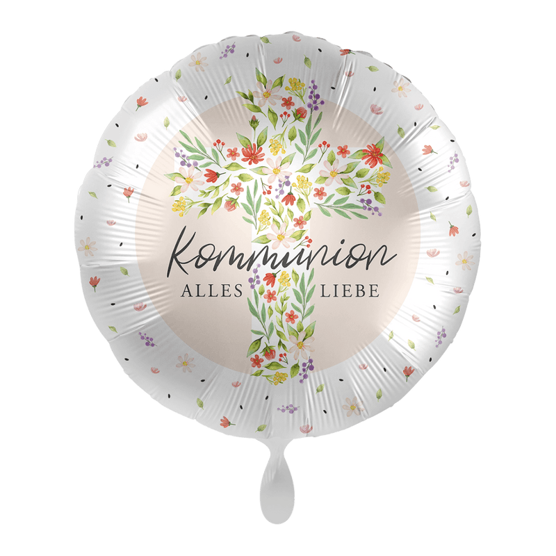 Blumenkreuz zur Kommunion | Boutique Ballooons