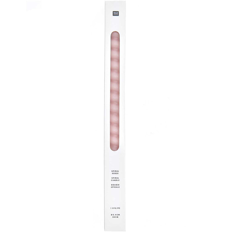 Spiralkerze 28 cm, Puder