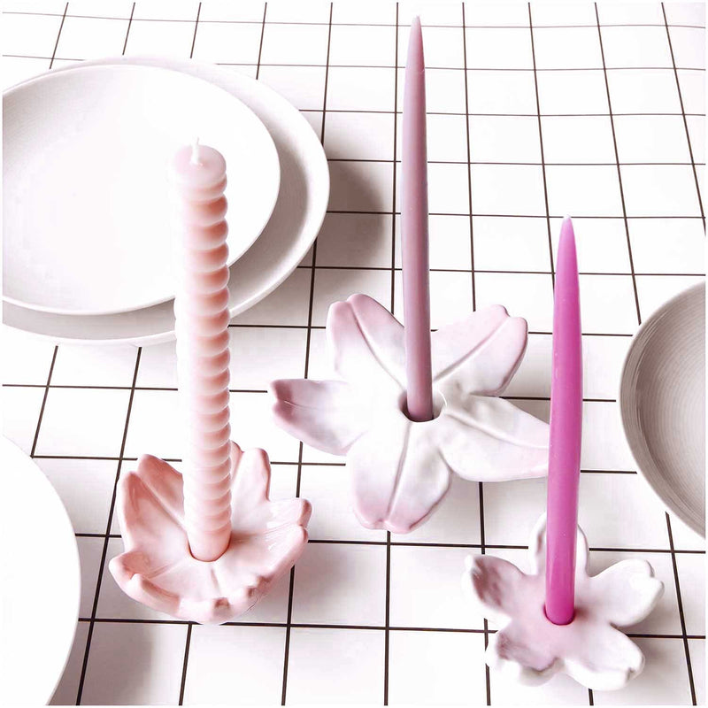 Spiralkerze 28 cm, Puder