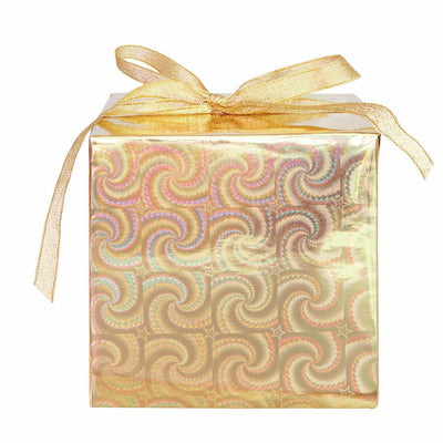PAPER POETRY GESCHENKPAPIER HOLOGRAPHISCH MIT STERNEN 200X70CM 80G/M² GOLD