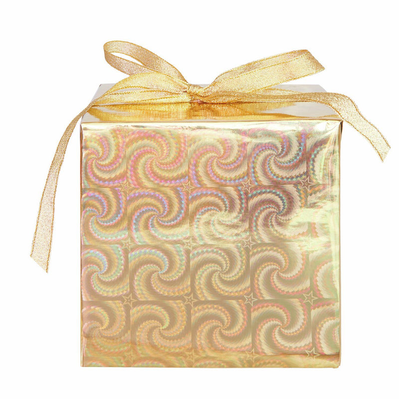 PAPER POETRY GESCHENKPAPIER HOLOGRAPHISCH MIT STERNEN 200X70CM 80G/M² GOLD