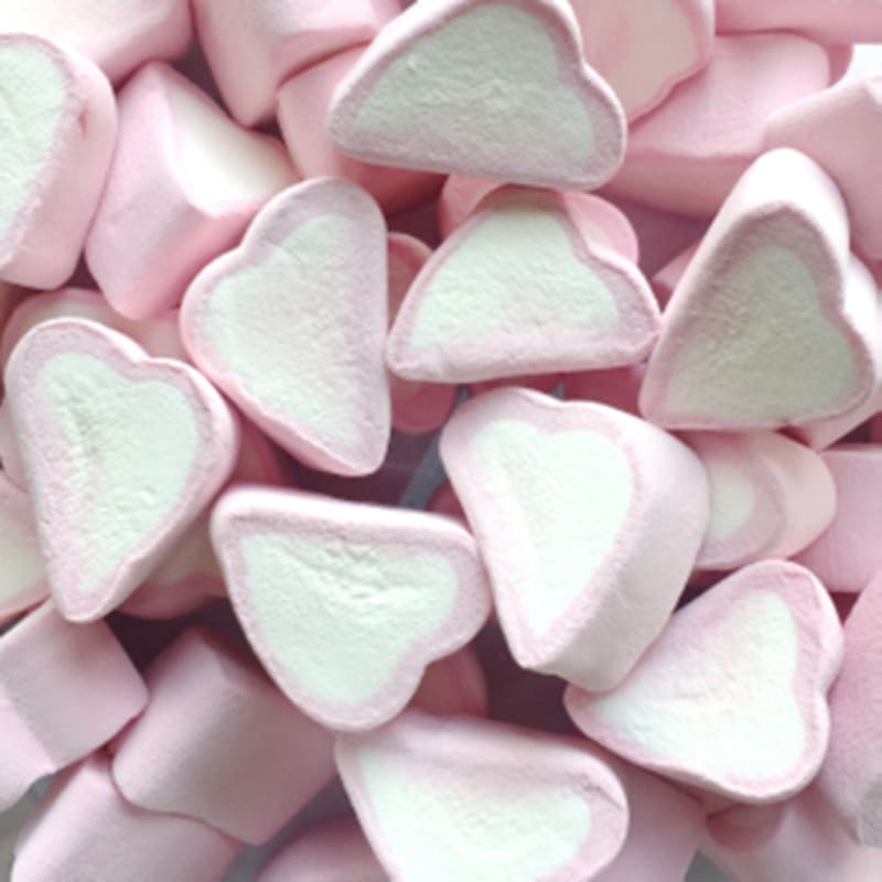 Marshmallow Vintage Herzen im Beutel – ca. 90 g
