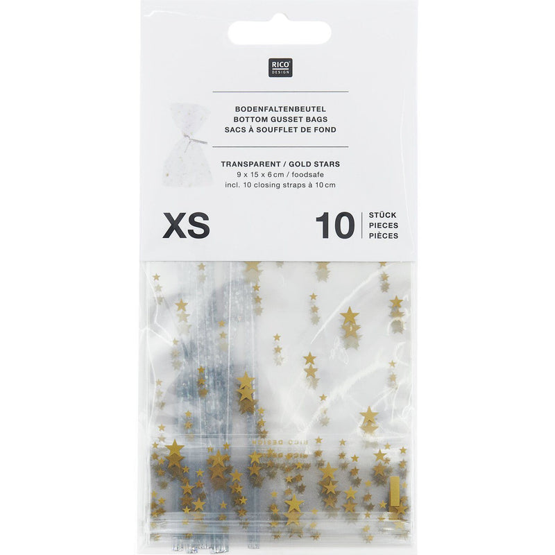 KEKSTÜTEN GOLDENE STERNE 10 STÜCK 90x150mm