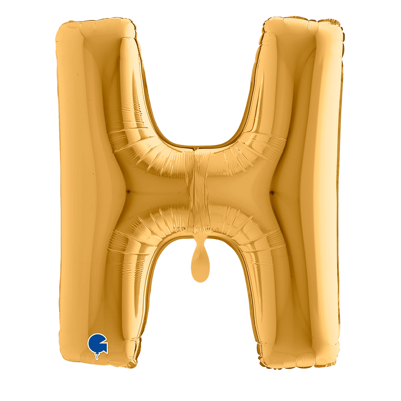 Buchstabenballon H XXL - Gold