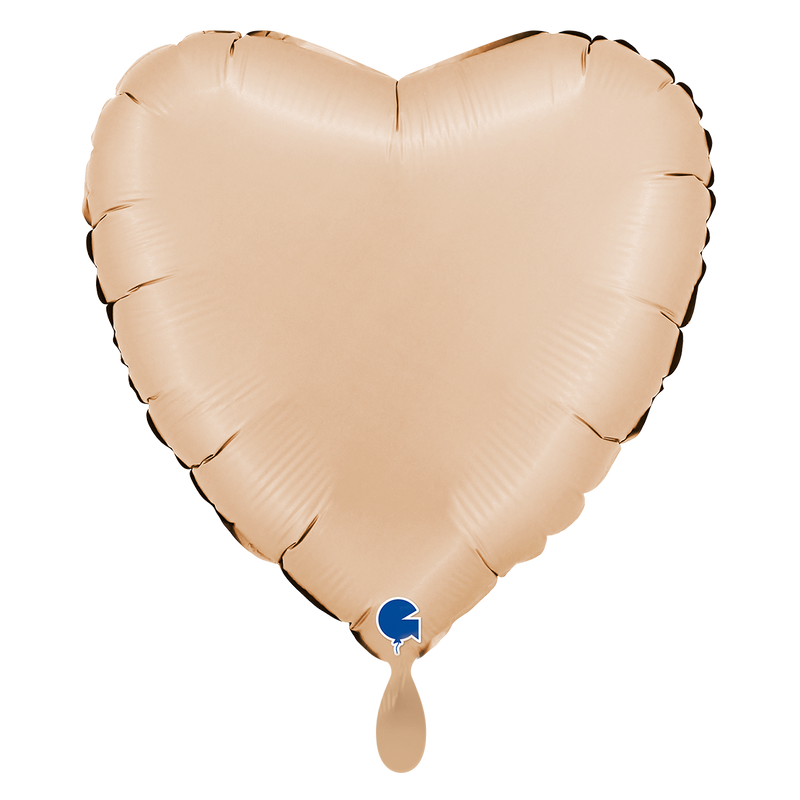 Herzballon XL Satin Nude
