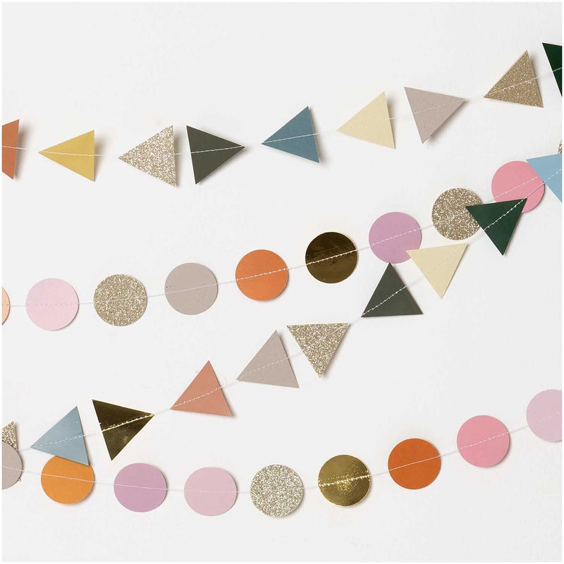 GEN.GIRLANDE,DREIE,GRU FSC MIX 2M, 40 DREIECKE,NATURE MATTERS