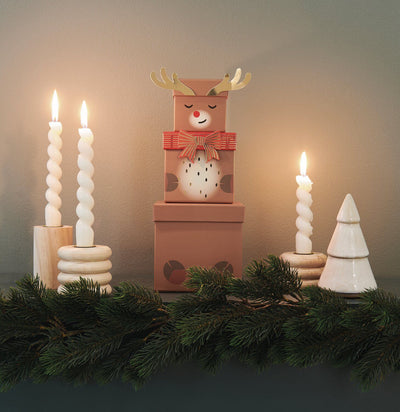 GESCHENKBOXEN-SET RENTIER 5-TEILIG