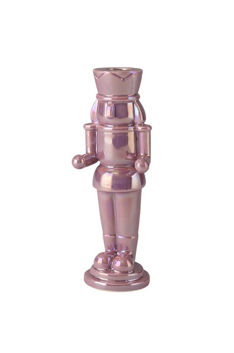 Schiaccianoci, Kerzenhalter, Nussknacker, H20,2cm, rainbow violett