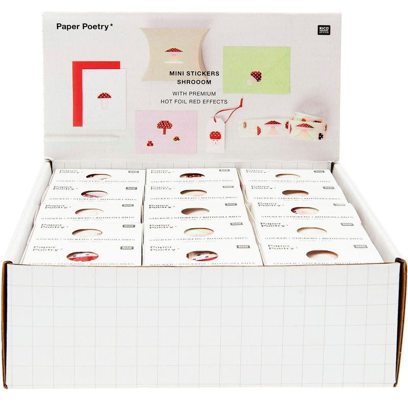 Paper Poetry Mini Sticker Shroom Pixel auf der Rolle Ø2,5cm 120 Stück