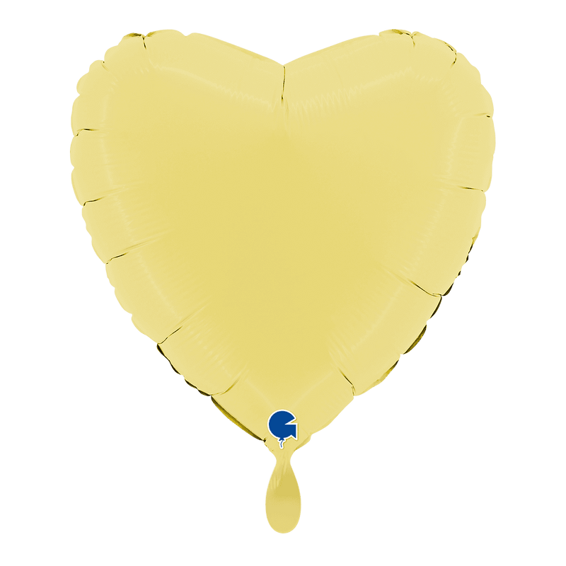Herzballon Matt Gelb