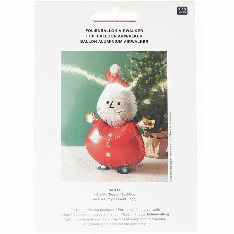 FOLIENBALLON WEIHNACHTSMANN LAUFEND