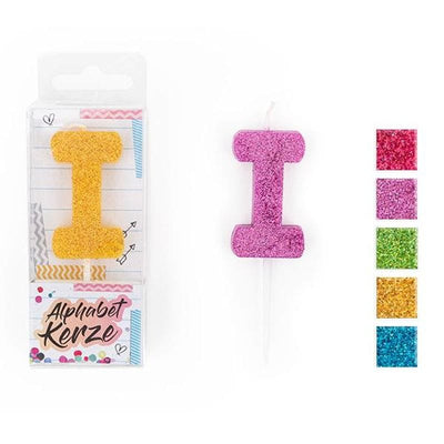 FESTIVAL FEELINGS ALPHABET KERZEN GLITZER I | Boutique Ballooons