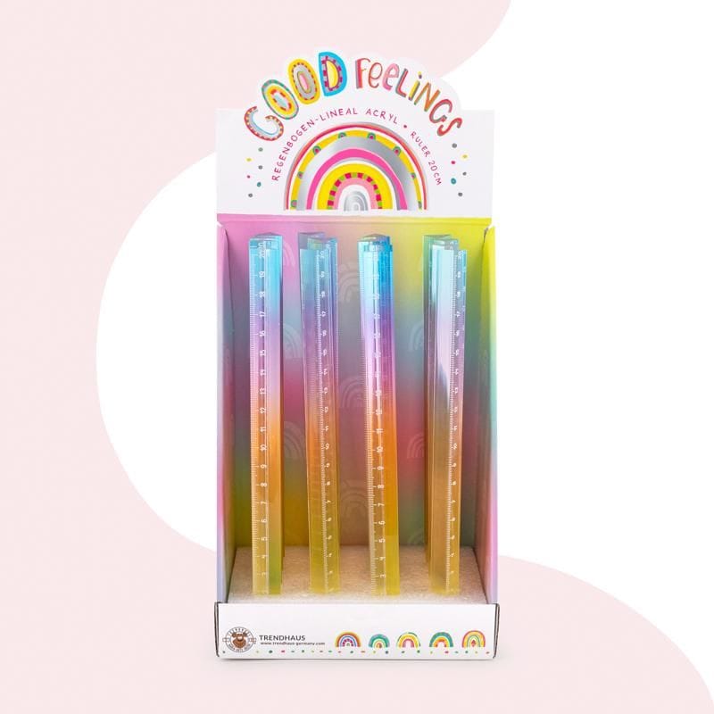 GOOD FEELINGS REGENBOGEN-LINEAL, ACRYL 20 CM