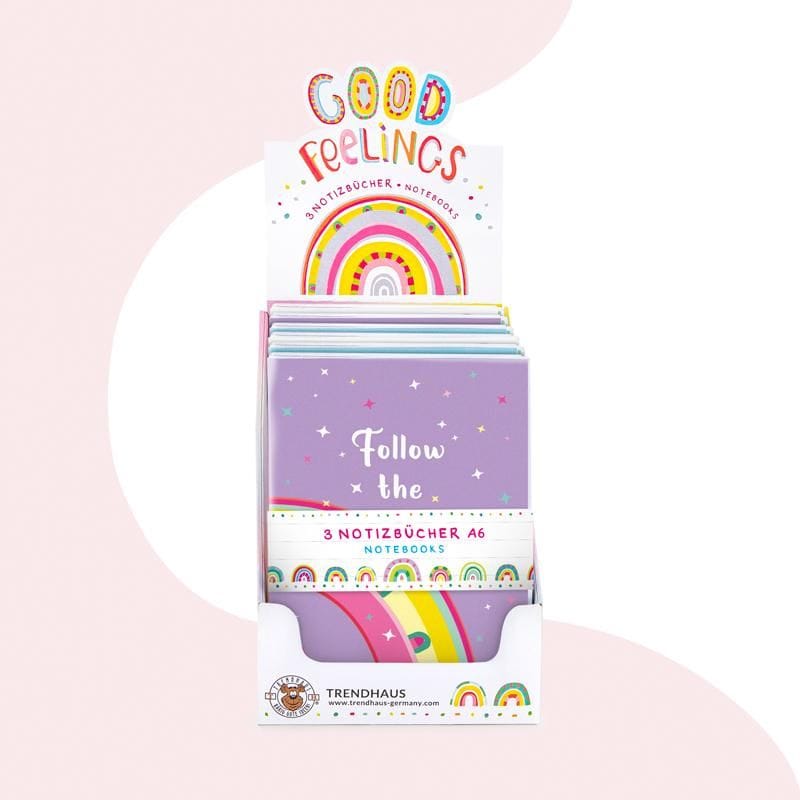 GOOD FEELINGS NOTIZBÜCHER A6 3ER-SET 40 BLATT, DOTTED