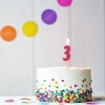 BIRTHDAY FUN ZAHLENKERZEN GLITTER MINI 3 | Boutique Ballooons