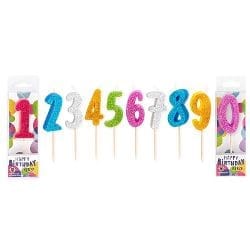 BIRTHDAY FUN ZAHLENKERZEN GLITTER MINI 4 | Boutique Ballooons