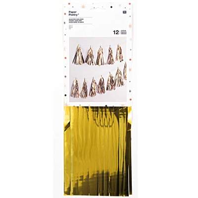 Paper Poetry Girlande Quasten gold 2,8m | Boutique Ballooons