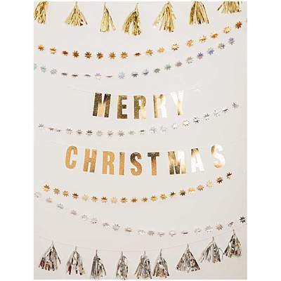 Paper Poetry Girlande Quasten gold 2,8m | Boutique Ballooons