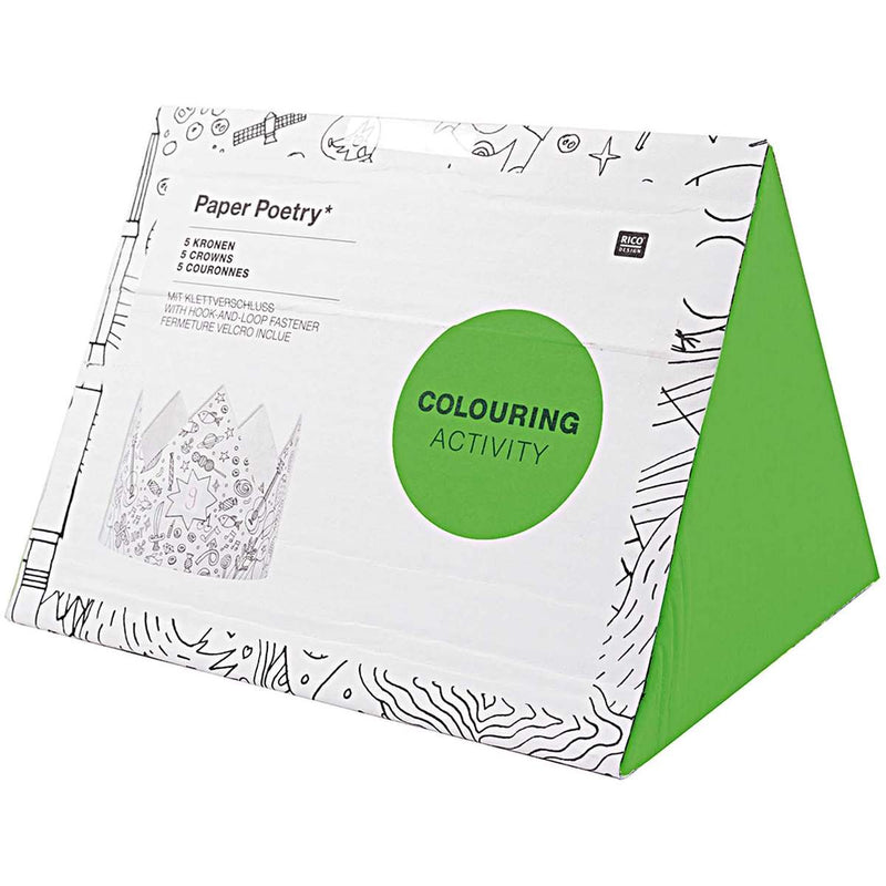 Paper Poetry Kronen zum Ausmalen 5 Stück