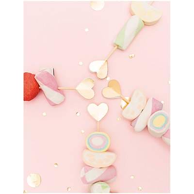 YEY! Let's Party Picker Herz gold 15cm 24 Stück