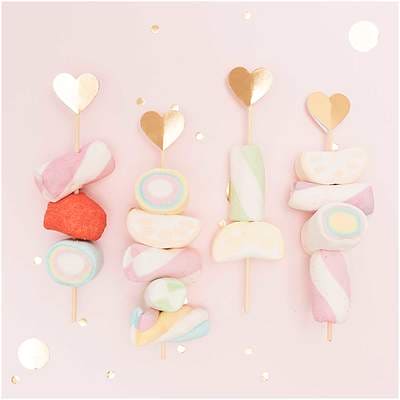 YEY! Let's Party Picker Herz gold 15cm 24 Stück