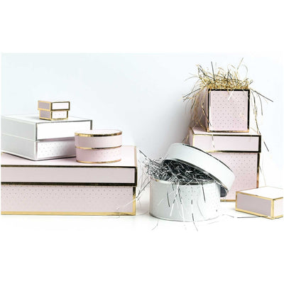 Geschenkschachtel, Weiß, Rund
