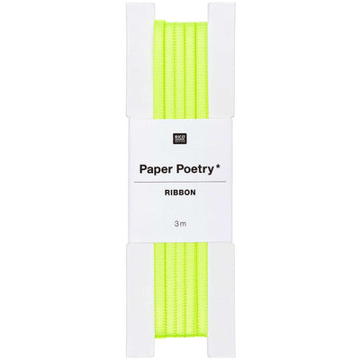 SATINBAND, NEON GELB 3 MM / 3M | Boutique Ballooons