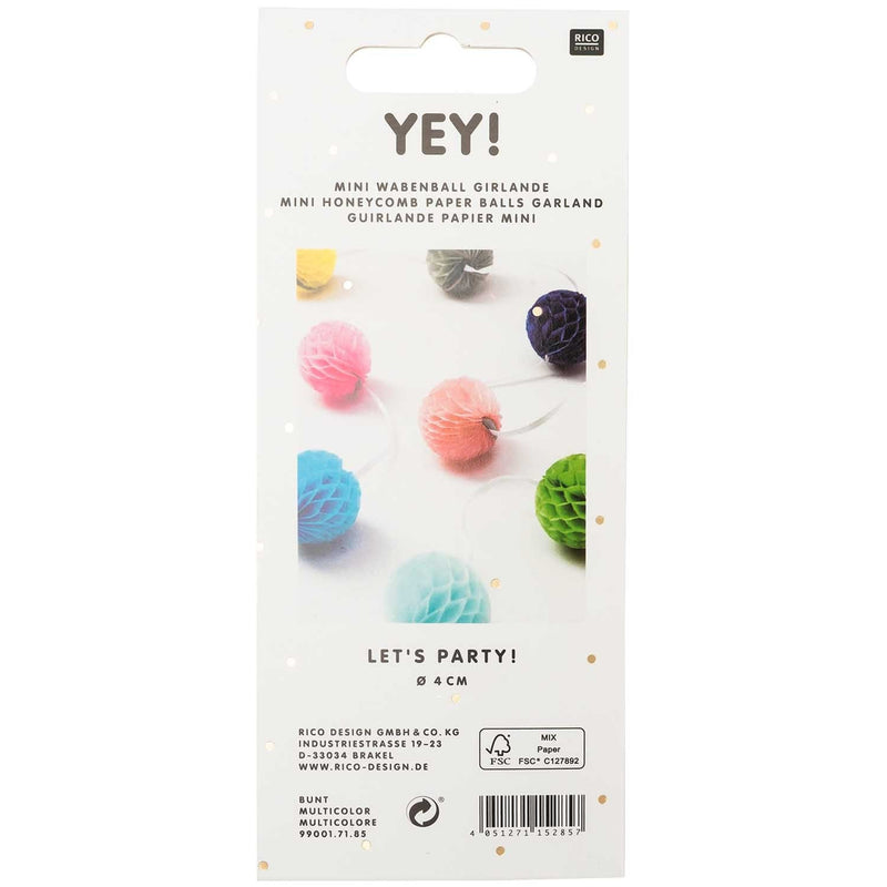 MINI WABENBAL GIRL,BUNT, FSC MIX | Boutique Ballooons