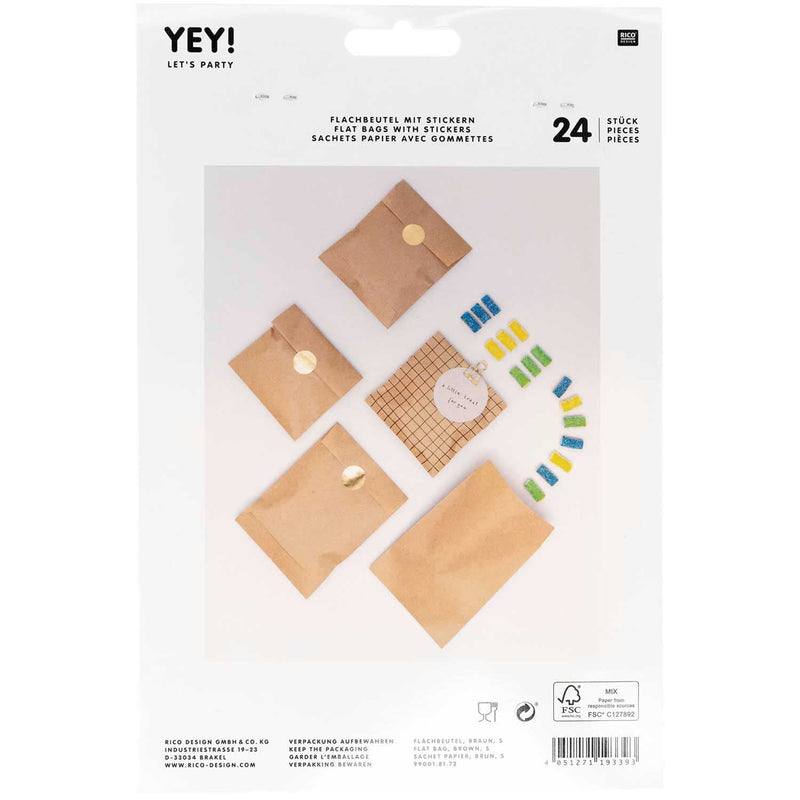 Flachbeutel braun, klein, FSC MIX | Boutique Ballooons