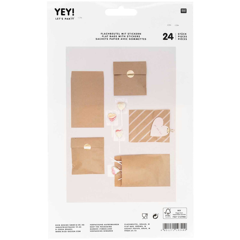 Flachbeutel braun, mittel, FSC MIX | Boutique Ballooons