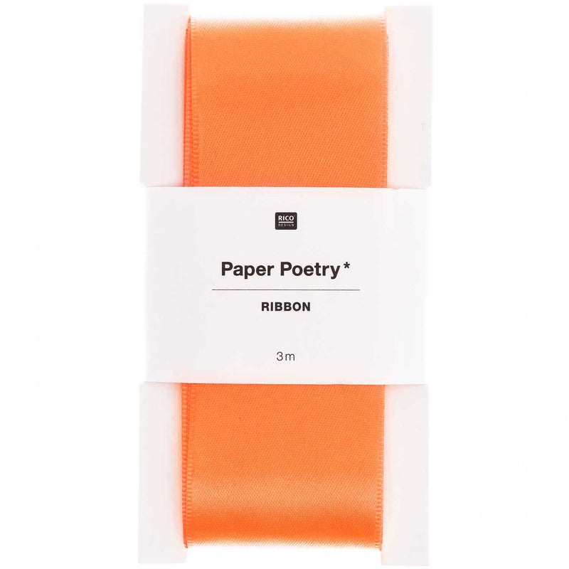 SATINBAND, NEON ORANGE 38 MM / 3 M | Boutique Ballooons