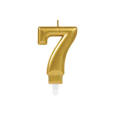 Kuchenkerzen - 7 Sparkling Celebrations Gold | Boutique Ballooons