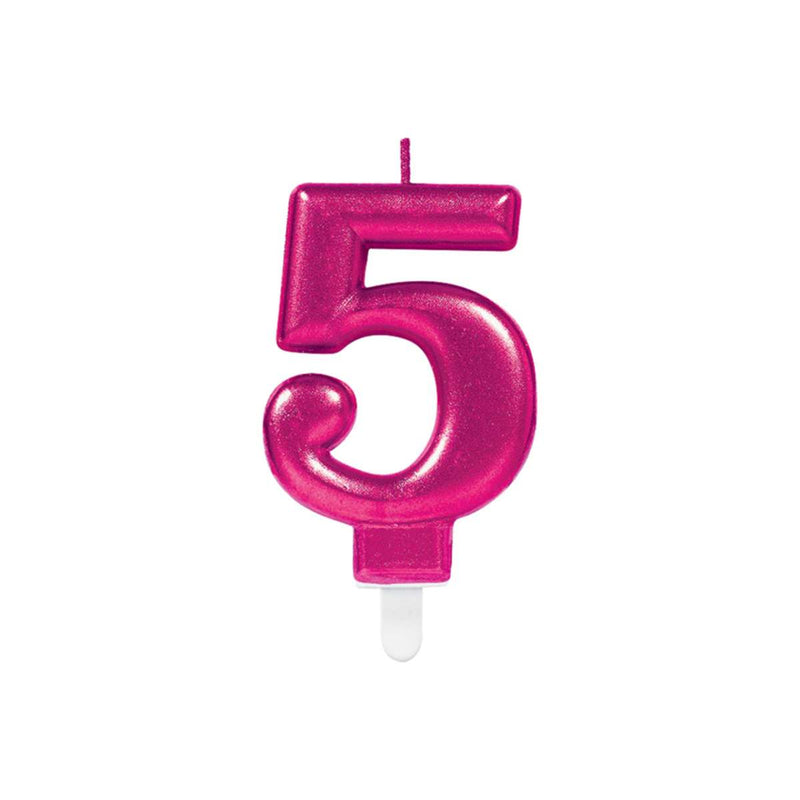Kuchenkerzen - 5 Sparkling Celebrations Pink | Boutique Ballooons