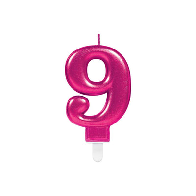 Kuchenkerzen - 9 Sparkling Celebrations Pink | Boutique Ballooons