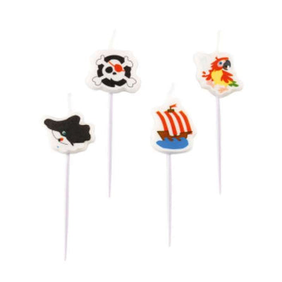 4 Mini-Kuchenkerzen "Pirat" | Boutique Ballooons