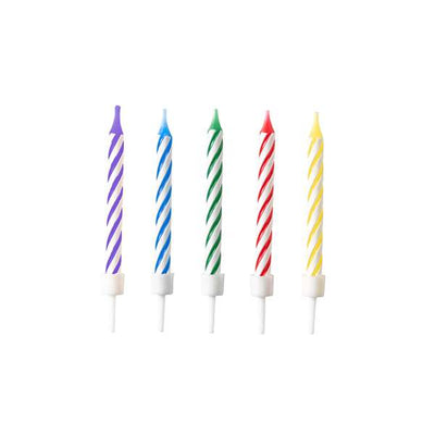 10 Spiralkerzen - Bright Rainbow | Boutique Ballooons