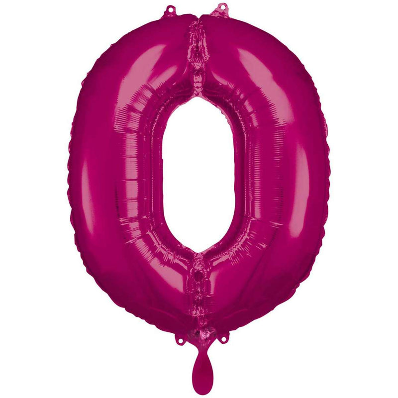 Zahlenballon 0 XXL  - Pink