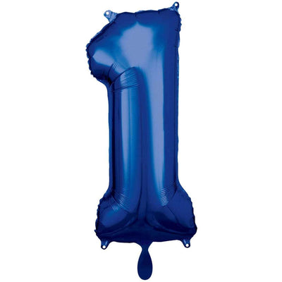 Zahlenballon 1 XXL  - Blau | Boutique Ballooons
