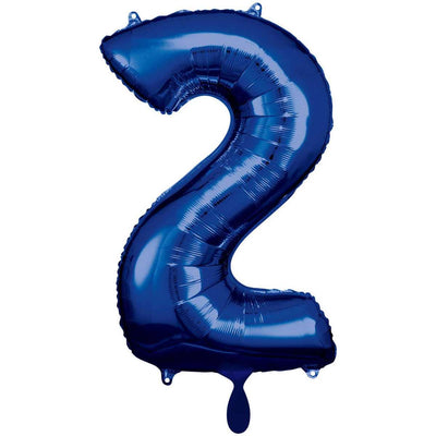 Zahlenballon 2 XXL  - Blau | Boutique Ballooons