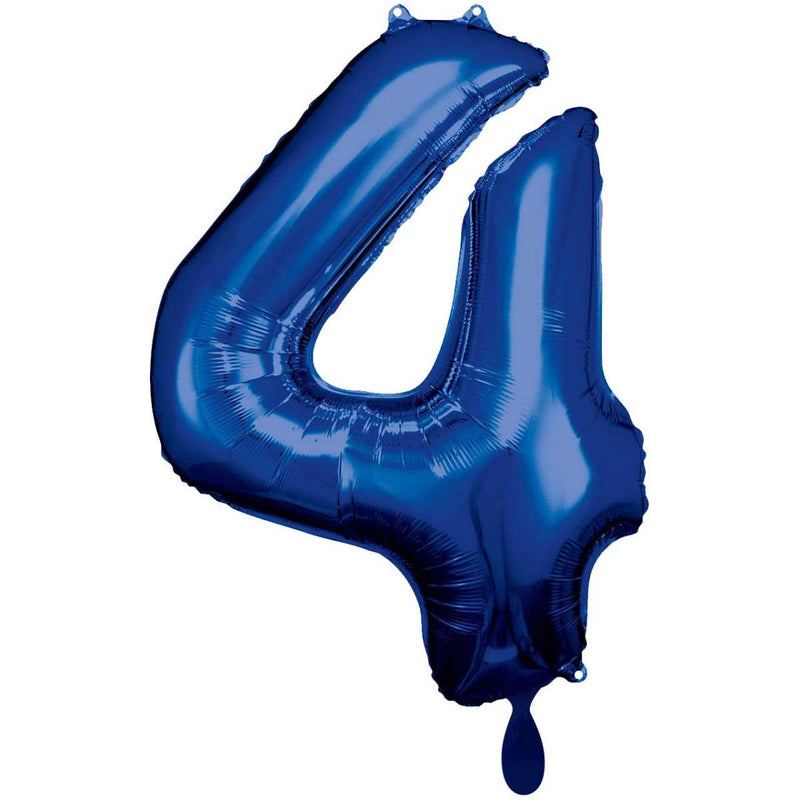 Zahlenballon 4 XXL  - Blau | Boutique Ballooons