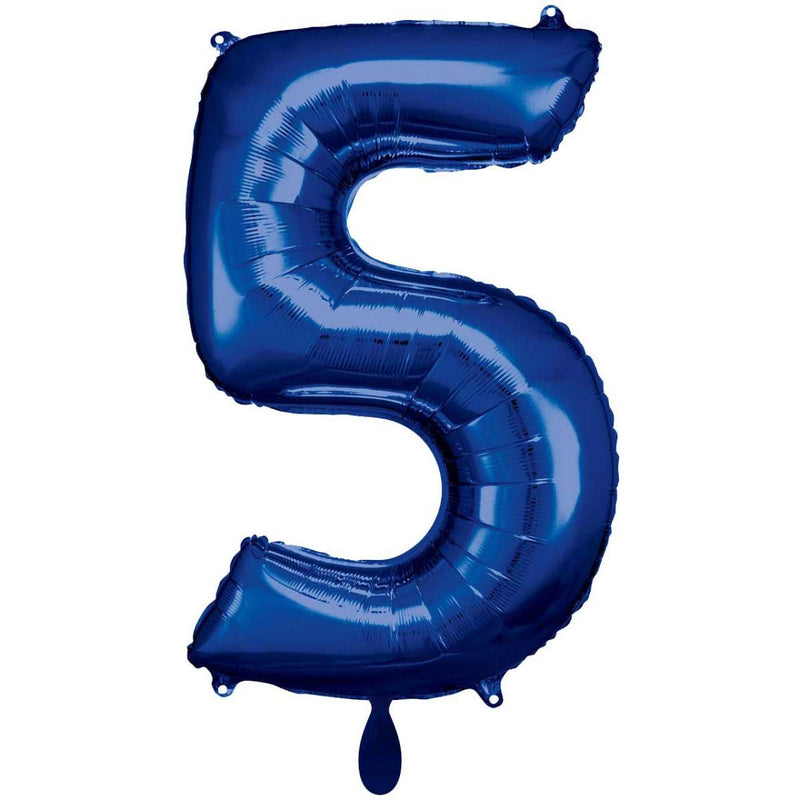 Zahlenballon 5 XXL  - Blau | Boutique Ballooons