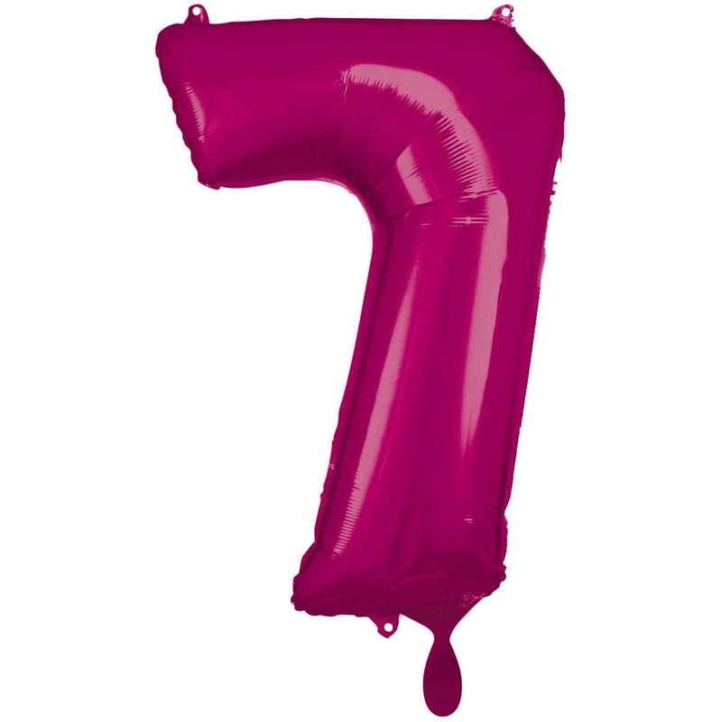 Zahlenballon 7 XXL  - Pink